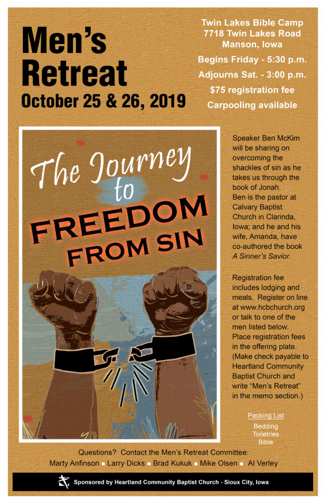 Men's Retreat "The Journey to Freedom from Sin" Heartland Community